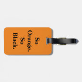 Étiquette À Bagage "Si orange. Thème ainsi de noir" (Dos horizontal)