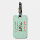 Étiquette À Bagage Si tu vois ça, crie mon nom (Dos Vertical)