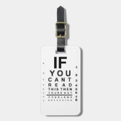 Étiquette À Bagage Si vous pouvez lire ce graphique de test oculaire (Devant Vertical)