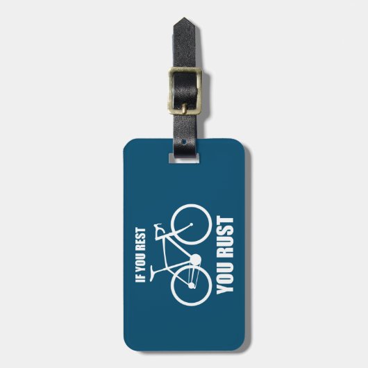 Étiquette À Bagage Si Vous Vous Reposez, Vous Roulez À Vélo (Devant Vertical)