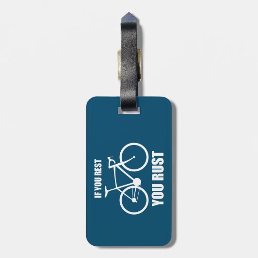 Étiquette À Bagage Si Vous Vous Reposez, Vous Roulez À Vélo (Dos Vertical)