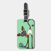 Étiquette À Bagage Siamese Cat Yarn Thief (Devant Vertical)