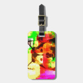 Étiquette À Bagage Sibérie Husky Chig Art (Devant Vertical)