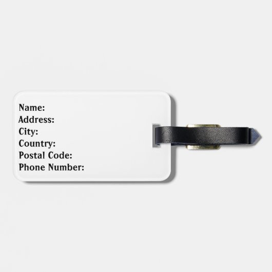 Étiquette À Bagage Signal d'accueil (Dos horizontal)