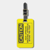 Étiquette À Bagage Signal de prudence Porter un appareil respiratoire (Devant Vertical)