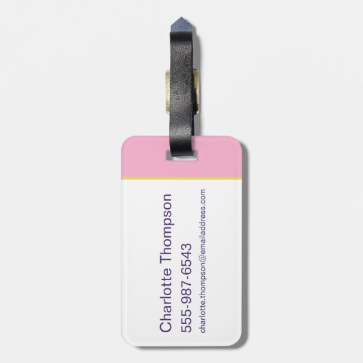 Étiquette À Bagage Signature Lola Heart (Dos Vertical)