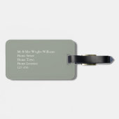 Étiquette À Bagage Signature Silver Sage Marié (Dos horizontal)