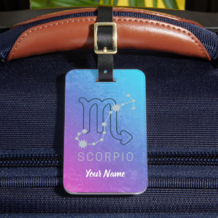 Étiquette À Bagage Signe astrologique Scorpion Horoscope Constellatio