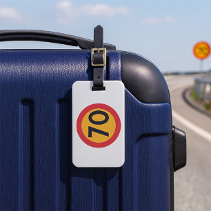 Étiquette À Bagage SIGNE DE LA ROUTE À 70 Vitesse Limite