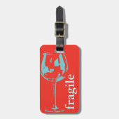 Étiquette À Bagage signe fragile de précaution (Devant Vertical)