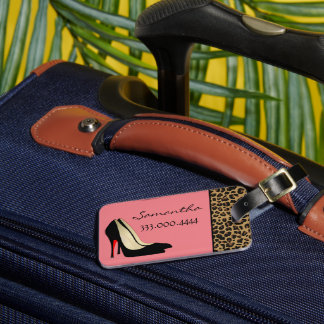 Étiquette À Bagage Silettos noirs à la mode Personnalisé