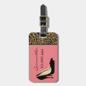 Étiquette À Bagage Silettos noirs à la mode Personnalisé (Devant Vertical)