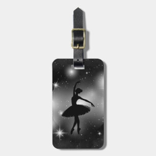 Étiquette À Bagage Silhouette de ballet personnalisée