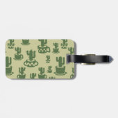 Étiquette À Bagage Silhouette de cactus succulent en tasses et pots (Dos horizontal)