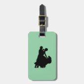 Étiquette À Bagage Silhouette de danseurs de salle de bal (Devant Vertical)