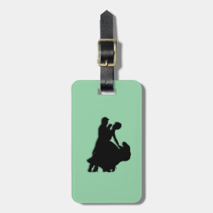 Étiquette À Bagage Silhouette de danseurs de salle de bal