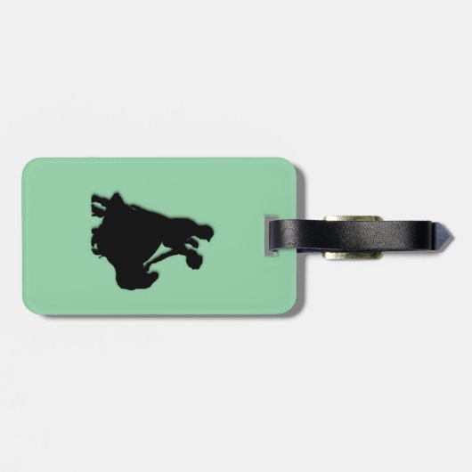 Étiquette À Bagage Silhouette de danseurs de salle de bal (Dos horizontal)