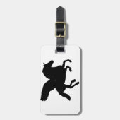 Étiquette À Bagage Silhouette de la licorne ailée (Devant Vertical)