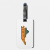 Étiquette À Bagage Silhouette de l'arbre de Caroline du Nord (Dos Vertical)