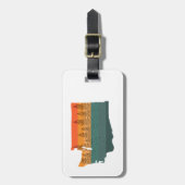 Étiquette À Bagage Silhouette de l'arbre de Washington State (Devant Vertical)