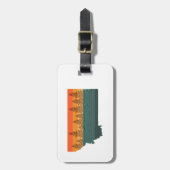 Étiquette À Bagage Silhouette de l'arbre d'état du Montana (Devant Vertical)
