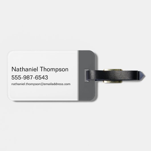 Étiquette À Bagage Silhouette noire Adam Lightning (Dos horizontal)