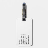 Étiquette À Bagage Silhouette rouge simple de bicyclette (Dos Vertical)