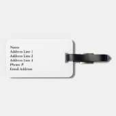 Étiquette À Bagage Silhouette rouge simple de bicyclette (Dos horizontal)