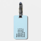 Étiquette À Bagage Silhouette simple à bicyclette rouge + Nom personn (Dos Vertical)