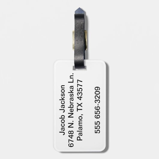 Étiquette À Bagage Silhouette Skyline de New York (Dos Vertical)