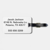 Étiquette À Bagage Silhouette Skyline de New York (Dos horizontal)