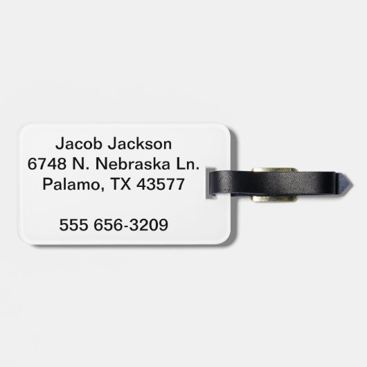 Étiquette À Bagage Silhouette Skyline de New York (Dos horizontal)