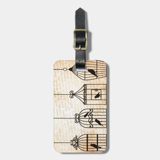 Étiquette À Bagage Silhouettes de cage (Devant Vertical)