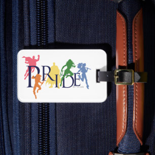 Étiquette À Bagage Silhouettes de personnage de la Ligue de la Justic