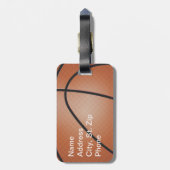Étiquette À Bagage Silly Cute Basketball Sport Personnage (Dos Vertical)