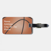 Étiquette À Bagage Silly Cute Basketball Sport Personnage (Dos horizontal)