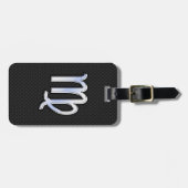 Étiquette À Bagage Silver Chrome Virgo Zodiac Connexion peau de serpe (Devant horizontal)