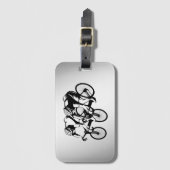 Étiquette À Bagage Silver de course à vélo (Devant Vertical)