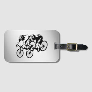 Étiquette À Bagage Silver de course à vélo