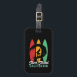 Étiquette À Bagage Silver Strand California Beach Retro Surfing<br><div class="desc">Design rétro vintage pour les surfeurs qui aiment surfer et surfer sur les vagues de l'océan. Vacances d'été cool, vacances de printemps marchandises pour ceux qui aiment le soleil chaud, le temps tropical, bronzage sous le palmier. Un design grandiose et déprimé à porter tout en profitant de la fête de...</div>