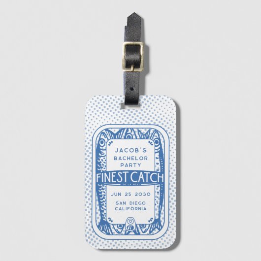 Étiquette À Bagage Simple Bachelor Party Pêche Guards Week-end Voyage (Devant Vertical)