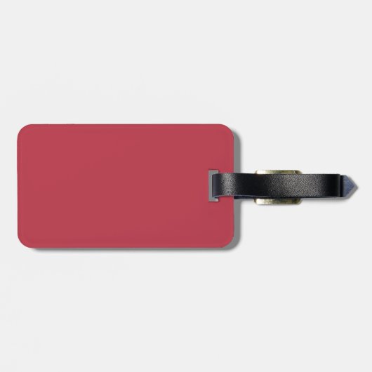 Étiquette À Bagage Simple Basic (rouge) (Dos horizontal)
