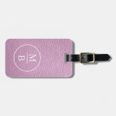 Étiquette À Bagage Simple Clair Bubblegum Pink Leather Look (Devant horizontal)
