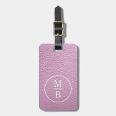 Étiquette À Bagage Simple Clair Bubblegum Pink Leather Look (Devant Vertical)