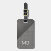 Étiquette À Bagage Simple Clair Clair Moyen Gris foncé Look (Devant Vertical)