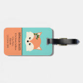 Étiquette À Bagage Simple Fox personnalisé (Dos horizontal)