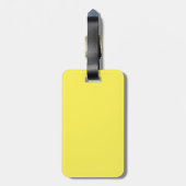Étiquette À Bagage Simple (Jaune) (Dos Vertical)