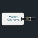 Étiquette À Bagage simple lettre initiale monogramme ajouter votre no<br><div class="desc">conception</div>