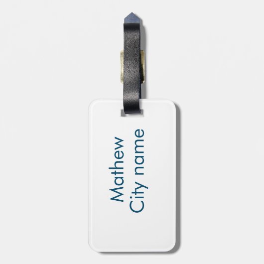 Étiquette À Bagage simple lettre initiale monogramme ajouter votre no (Dos Vertical)