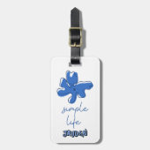 Étiquette À Bagage Simple Life Minimalism (Devant Vertical)